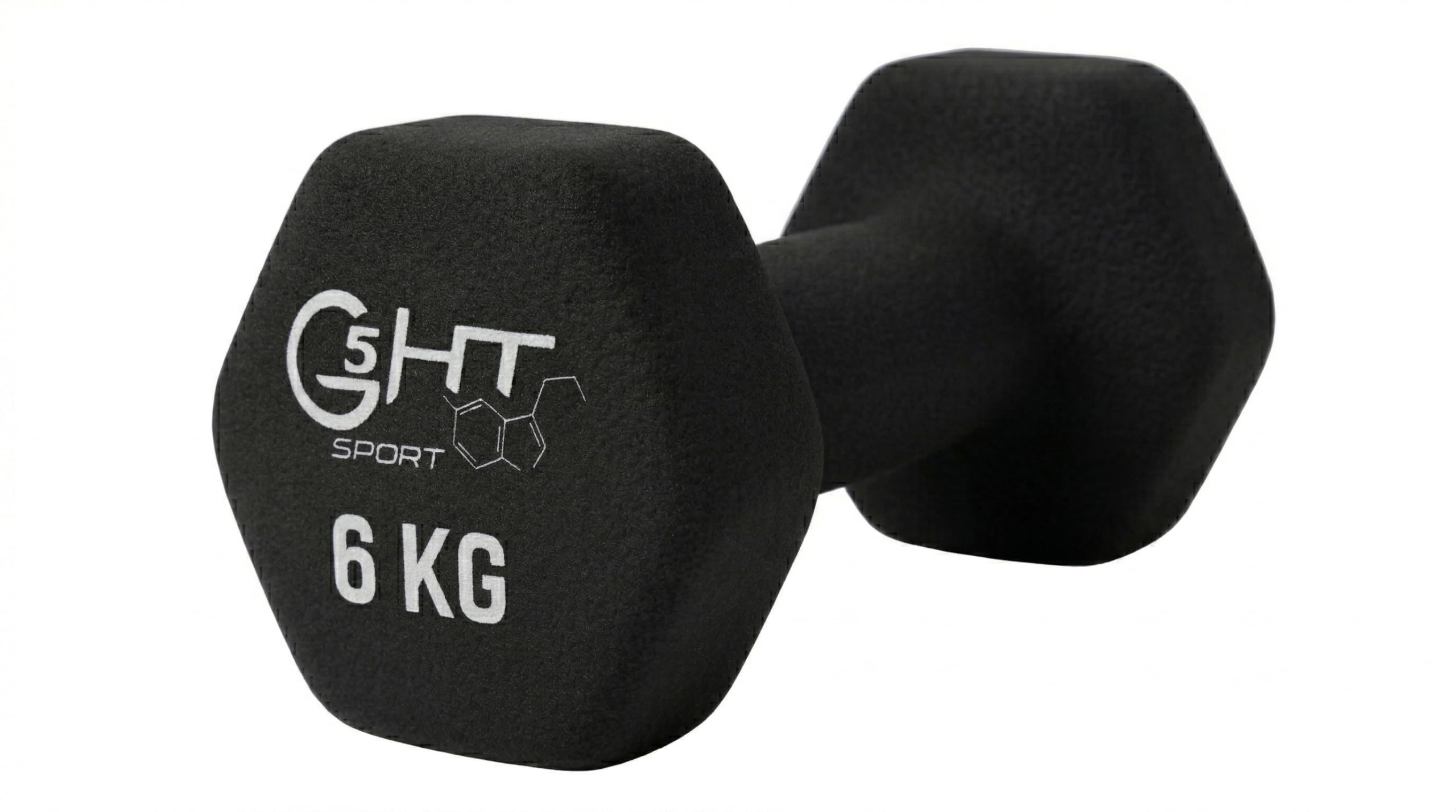 G5 HT SPORT Neoprene Dumbbells for Gym and Home Gym, Non-Slip 0.5 to 6 kg, Pair or Single (1 x 6 kg)