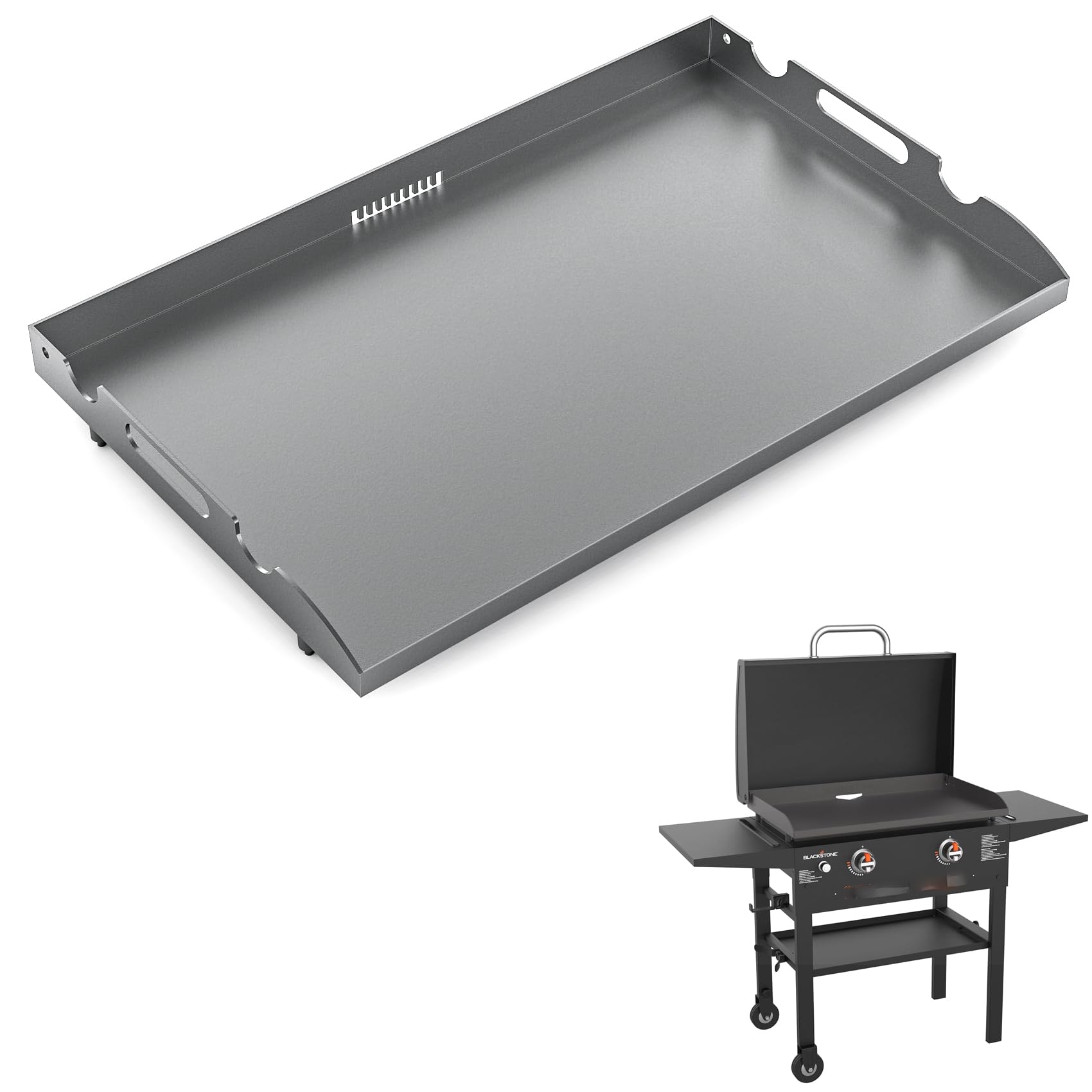 Photo 1 of ***DAMAGED - BENT AND WARPED***
New Upgrade 28 Inch Griddle Replacement Top for Blackstone 28" Flat Top Grill 1803 1924 1883 1853, Gas Griddle Replacement Parts Top with Rear Grease System for Most Blackstone 28" Flat Top Grill
