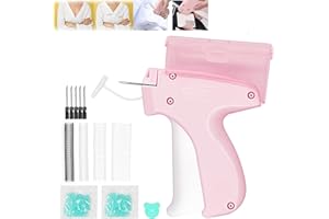 HOUSCLY Stitch Sewing Gun for Quilt Hemming,Quick Clothing Fixer with Storage Box, Mini Stitch Sewing Gun with 5 Needles 2000 Runds 8/15/25 mm Micro Fasteners and 100 Bear Buckles