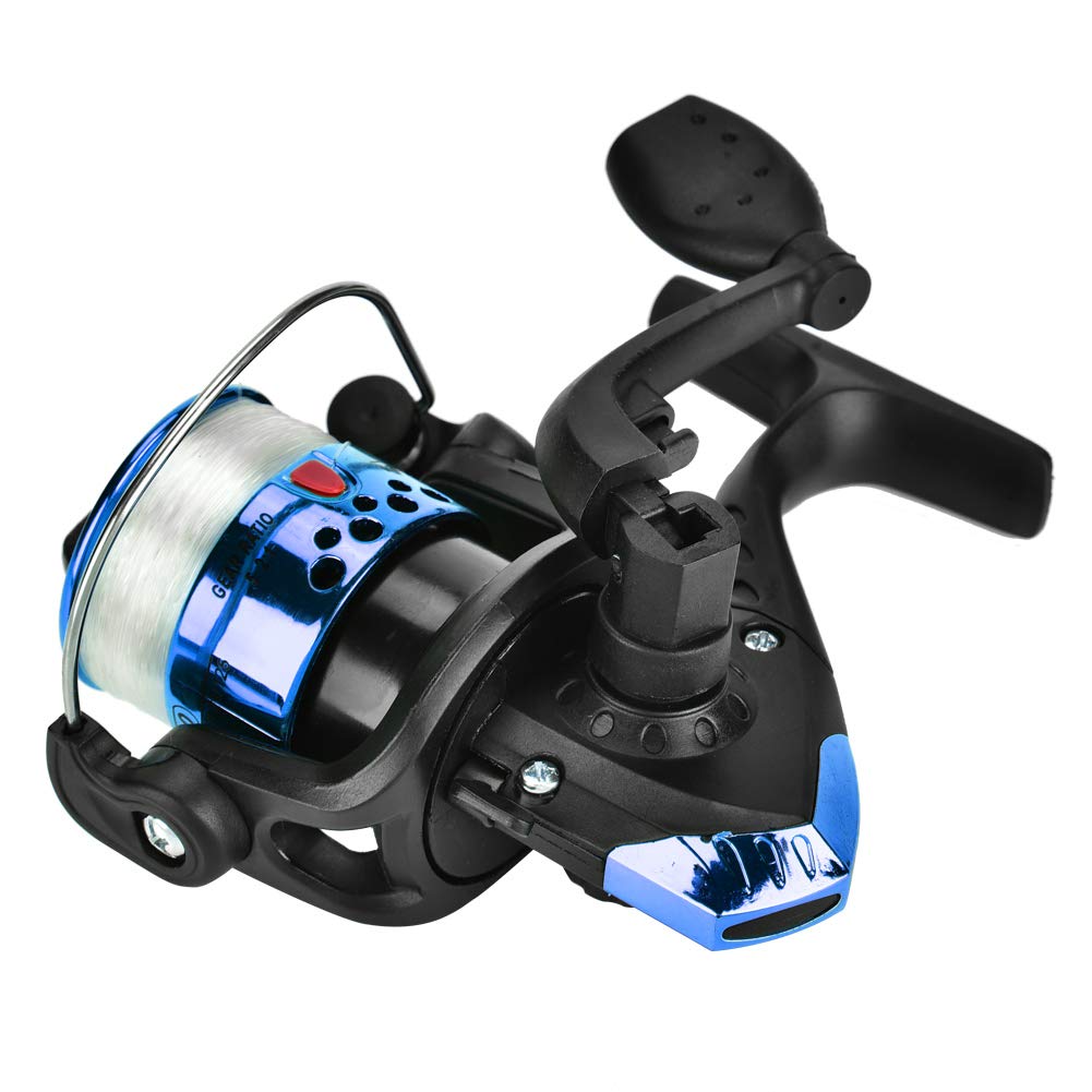 Fishing Reel, 3Colors Lightweight Spinning Reel, Anti-slip handle Plastic Spool Comfortable to Use Easy to Carry for Reel Rod Raft Rod(Electroplating blue)