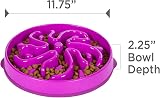 Outward Hound Slow Feeder Dog Bowl Large Purple – Non-Slip, Dishwasher Safe view 7