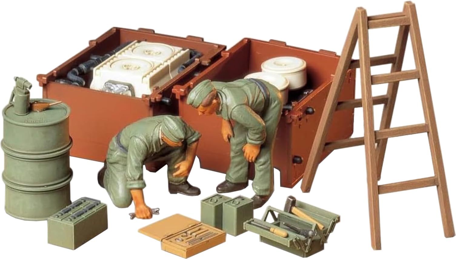 TAMIYA Diorama set of figurines of German Panzer Grenadier, WWII period, 300035180, 1:35