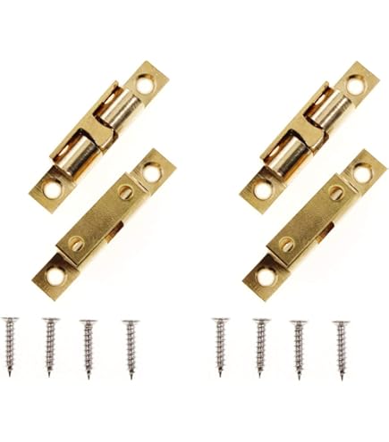 RuoFeng Lot De 10 Loquets En Laiton à Double Boule Pour Porte De Meuble 60 Mm