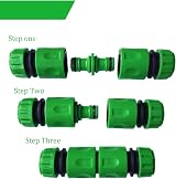 YAAVAAW 10Pcs Garden Hose Tap Connector Kit 1/2in 3/4in 2-in-1 Quick Connect view 5