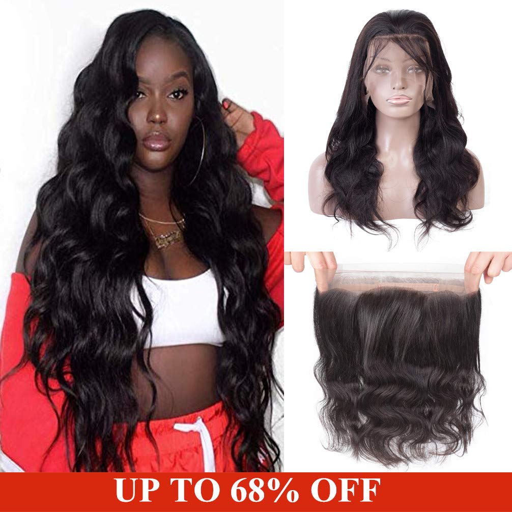 Amazon Com 360 Lace Frontal Closure With Pre Plucked Body Wave