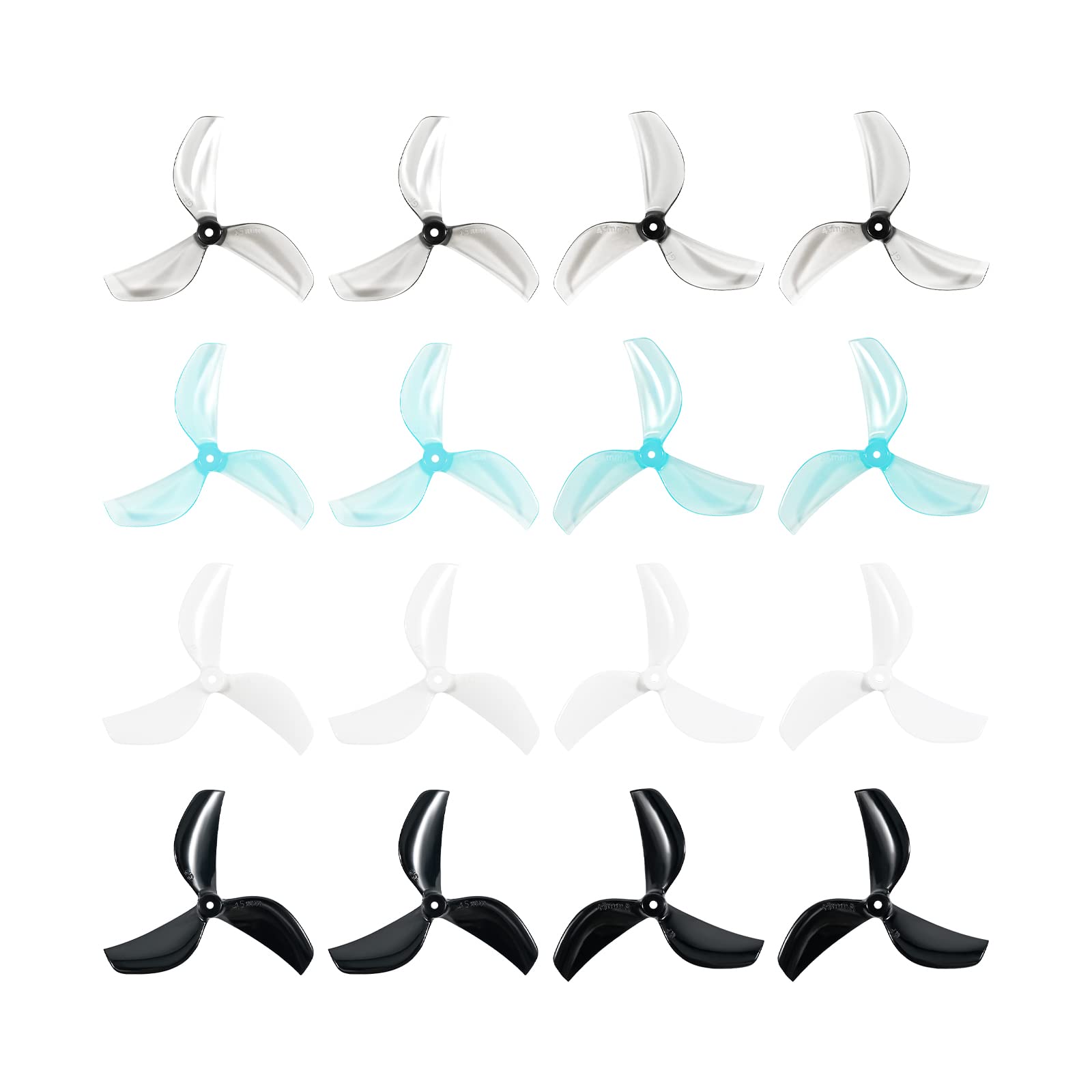 BETAFPV Gemfan 16pcs 45mm 3-Blade Whoop Drone Propeller with 1.5mm Shaft Hole Compatible for FPV Racing like Meteor75 Pro 1S FPV Whoop Drone Quadcopter