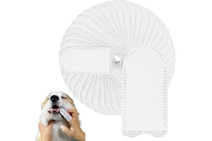 100Pcs Disposable Cotton Finger Cots for Pet Ear Cleaning, Soft Breathable Finger Sleeves for Dogs and Cats Ear Care & Genera
