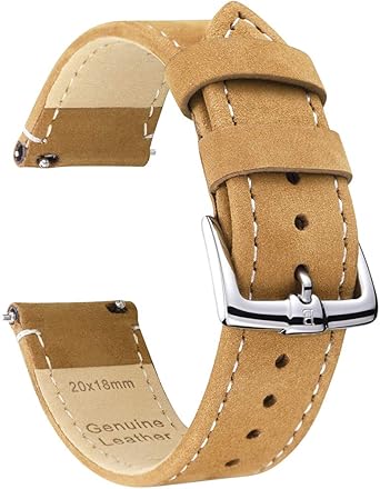 Brismassi Esetti - Correa para Reloj de Pulsera (Piel auténtica, 18 mm, 20 mm, 22 mm)