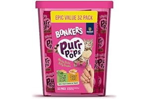 Bonkers Purrpops Freeze-Dried Cat Treats, Catnip and Chicken Flavors, Epic Value Pack, 32 Count