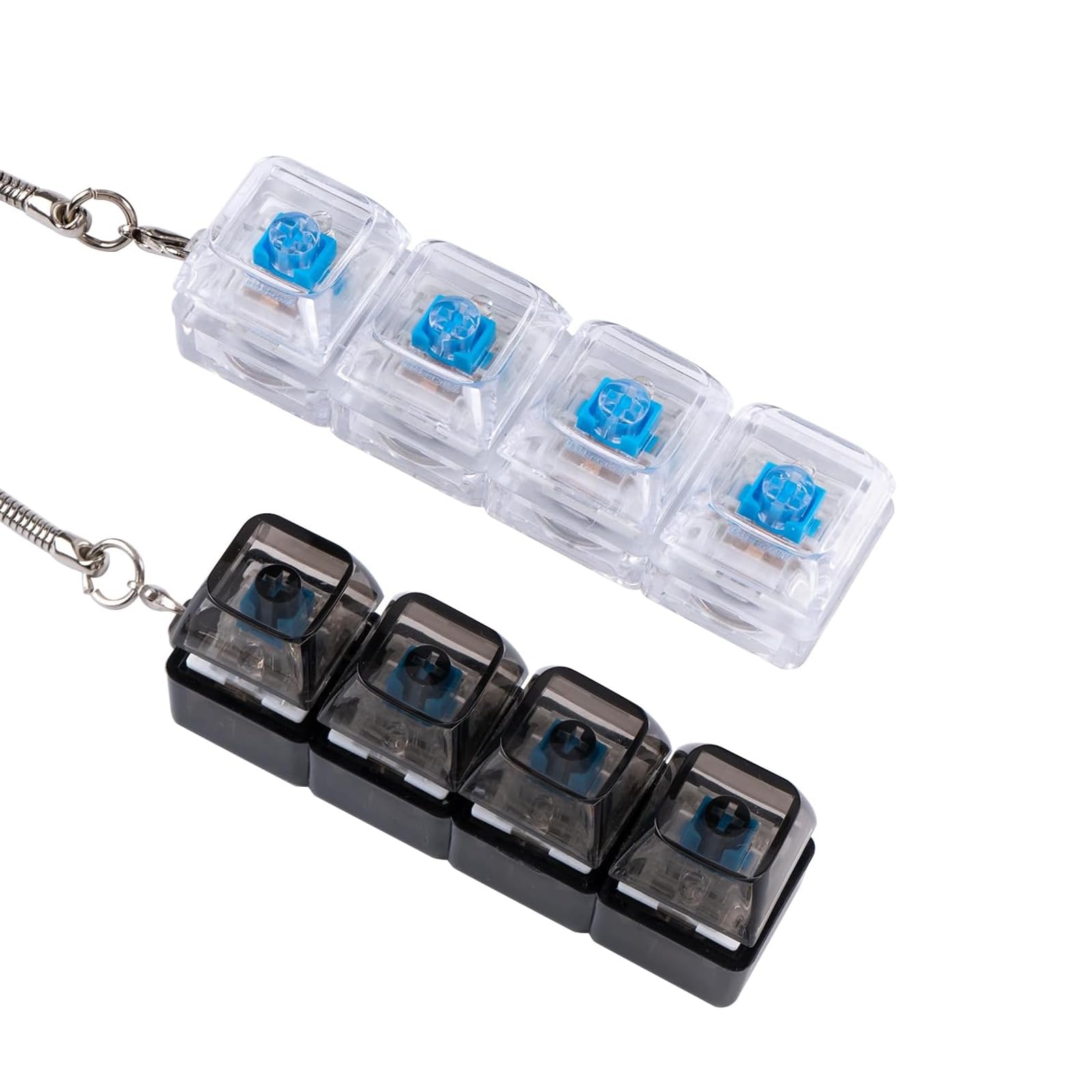 2 PCS Keyboard Fidget, Fidget Keyboard, Keyboard Fidget Toy, Keychain Toy Funny 4 Button, Relieve Stress, Suitable for Students Teenagers and Adults to Pass Time