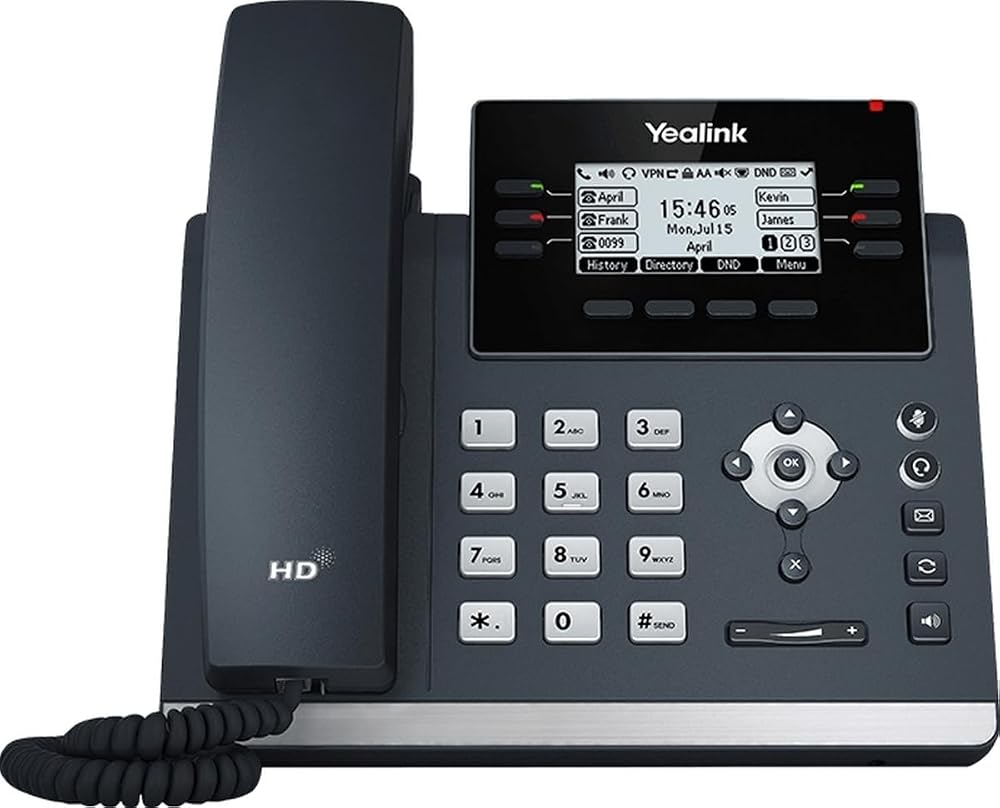 Yealink SIP T42U IP Phone with Optima HD Voice 2.7 Inch LCD Backlit Display