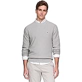 Tommy Hilfiger mens Waffle Knit Crewneck Sweater Lightweight Pullover, Also Available in Big & Tall