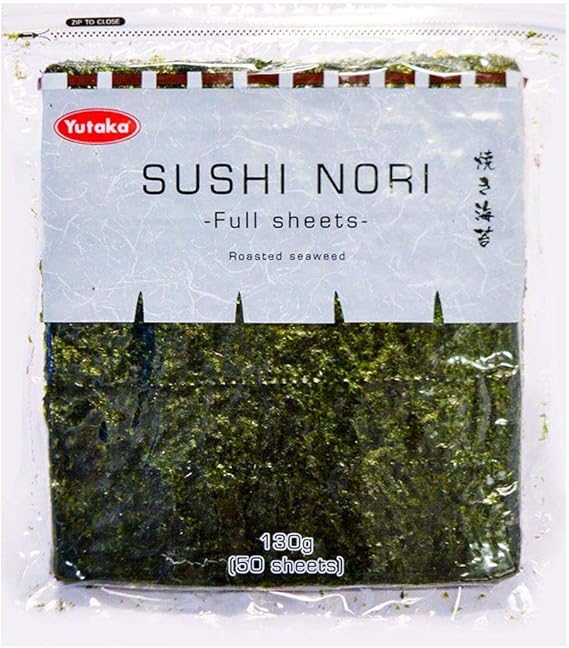 Yutaka Sushi Nori Full Sheets (50 Sheets) 130g Amazon.co.uk Grocery