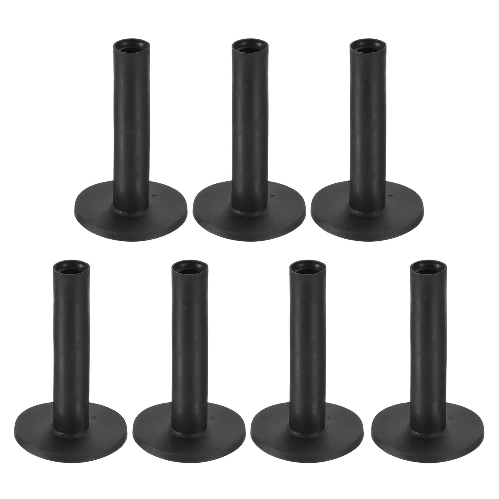 M METERXITY 7 Pack Golf Tee - Tall Training Driving Range Tee Golf Accessories, Portable and Flexible, Apply to Outdoor Indoor Courses Hitting Mat (3.4", Black)