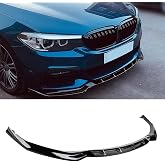 WheelX Front Lip Compatible with BMW 5 Series G30 G31 M Sport 2017-2020, Air Dam Lower Chin Bumper Spoiler Splitter, Protection Body Kit (Gloss Black)
