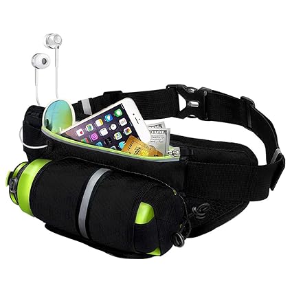otutun Sport Hüfttasche Bauchtasche Gürteltasche für Trinkflasche Leichte Wasserdichte Laufgürtel Reflektierender Running Bel