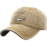XRDSS Anchor Embroidered Cotton Washed Dad Hat Distressed Retro Baseball Hat