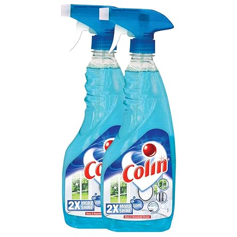 Colin Glass and Surface Cleaner Spray with Shine Boosters-500 ml (Pack of 2)