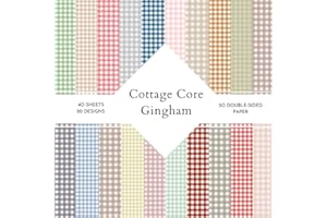 Cottage Core Gingham Scrapbook Paper: | Cottage Core Gingham Craft Paper | 8.5 x 8.5 inch | Cottage Core Gingham Themed Patte