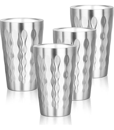 Amazon.com: American Metalcraft HMTB16 Tumbler, Stainless Steel, Hammered,  Mirror Finish, 16 oz. Capacity, 3-1/2" Diameter, 5-3/4" Height, Black :  Home & Kitchen