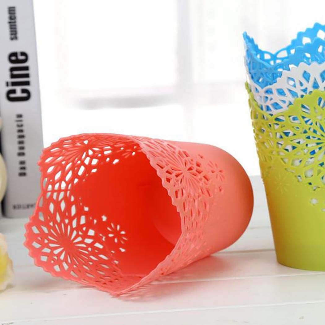XioNiu Home Hollow Flower Storage Basket Pen Pencil Pot Holder Desktop Organizer Shelf Baskets
