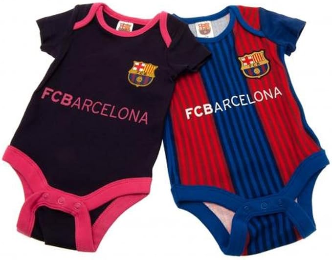 Brecrest FC Barcelona BabyKit, 2 Stück, Bodysuit Baby TShirt Home