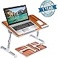 Callas Adjustable Portable Laptop Table, Bed Table, Notebook Stand, Laptop Standing Desk, CA6-Brown