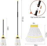 KeFanta Commercial Mop Heavy Duty Industrial Wet Mop 146cm Handle Jaw Clamp view 3
