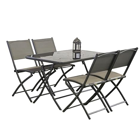 Scaramuzza Modo Tavolo In Ferro Con 4 Sedie Amazonit