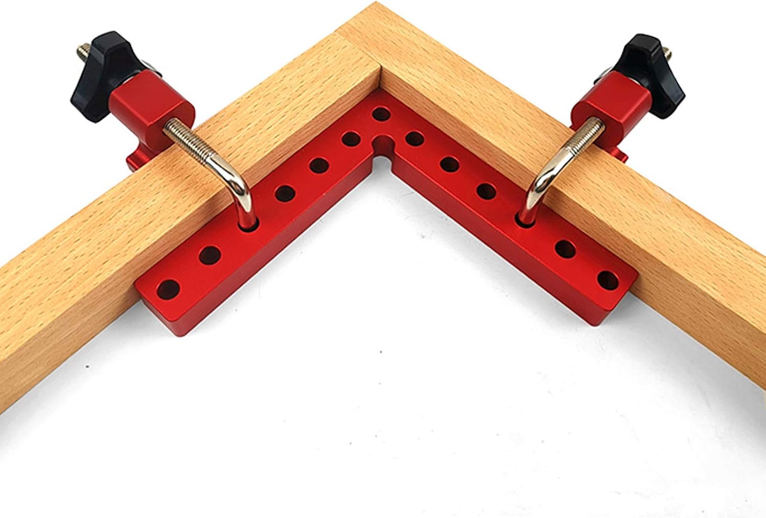 140mm Aluminum Alloy 90° Corner Clamp – Red Metal Woodworking Positioning Clamp For Perfect Right Angles