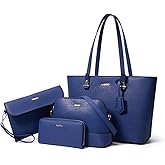 Women Fashion Handbags Wallet Tote Bag Shoulder Bag Top Handle Satchel Purse Set 4pcs