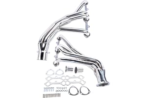 TEKKOAUTO Stainless Steel Long Tube Headers Replacement for Small Block Chevy GMC Trucks 1966-1987 C10 C20 C30 K10 K20 K30 305 327