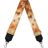 Coldinair Autumn Maple Leaf Wide Purse Strap Replacement Handbag Strap Shoulder Crossbody Adjustable Luggage Straps for Women Men,Guitar Bag Straps Replacement Crossbody