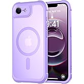 Thomo Magnetic for iPhone 16e Case, [Full Camera Protection] [Compatible with Magsafe] Military-Grade Shockproof, Anti-Fingerprint Translucent Matte Phone Case,Light Purple