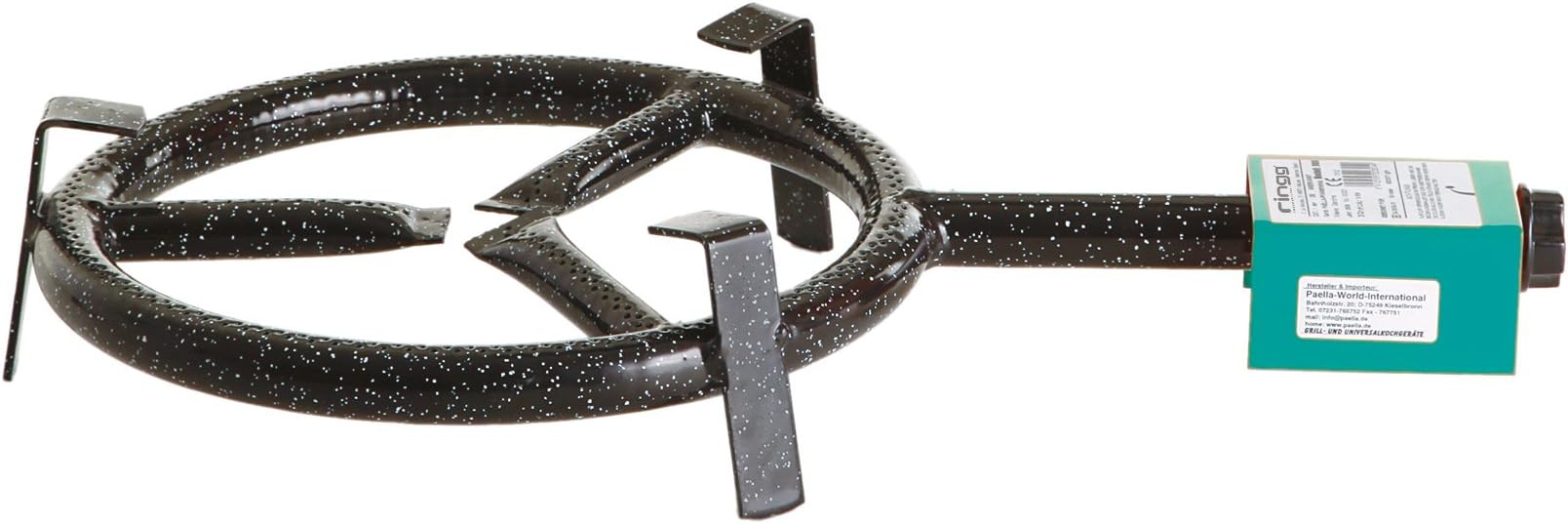 Paella Burner, 1-Brennring, Ø 30 cm, Performance 6.5 kW At 30 Mbar. Ideal for Paella Pan, Paella Grill, Cast Iron Grill Plates, Woks, Saucepans Etc..