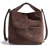 Suede Bags For Women Bucket Bag Brown Purse Crossbody Purses Slouchy Bag Faux Suede Tote Bag Suede Shoulder Bags