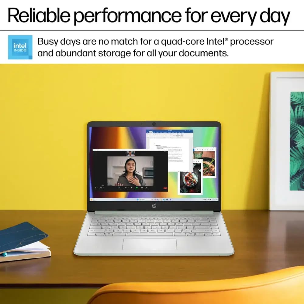 HP 14 Ultrabook • Back to School Limited Edition w/Microsoft 365 • Intel 4-Core CPU • 32GB RAM • 1.6TB Storage (128GB OnBoard w/ 512GB Portable Drive + 1TB OneDrive) • Willow Green • Win 11