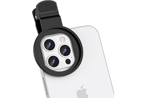 ALILUSSO Universal 52mm Phone Lens Filter Clip for iPhone 16/15/14/13 Pro Max Samsung Moto Google TCL Cell Phone, Compatible 