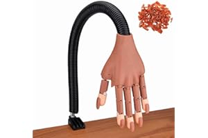 DREAM REACH Upgrade Nails Don't Fall Off Easily Nail Trainning Train Practice Hand, Nail Display Manicure Supply, Flexible Movable False Fake Hands for Nail Manicure, Best Manicure DIY Print Practice Tool
