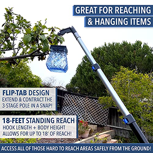 EVERSPROUT 5to13 Foot Utility Hook with Extension Pole (18 Foot Reach) Installing and