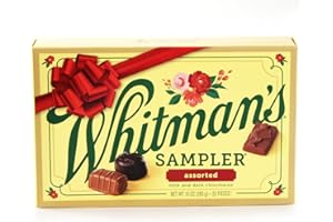 TABOOM Whitman’s Sampler Assorted Milk and Dark Chocolates for Valintine's Day Gift - Premium Gourmet Assorted Gift Chocolate Box with 11 Flavors - Great for Sharing, 10oz, 22 Pieces