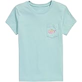 vineyard vines Girls Girls' Glitter Gymnastics Whale Short-Sleeve Pocket Tee