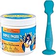 Triple Paste Diaper Rash Cream and Spatula Bundle - 16 oz Zinc Oxide Ointment and Spatula Treatment, Soothe and Prevent Rash with a Pediatrician-Recommended Hypoallergenic Formula