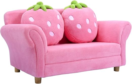 Amazon Com Sofa For Kids Girls Strawberry Armchair Extra Soft