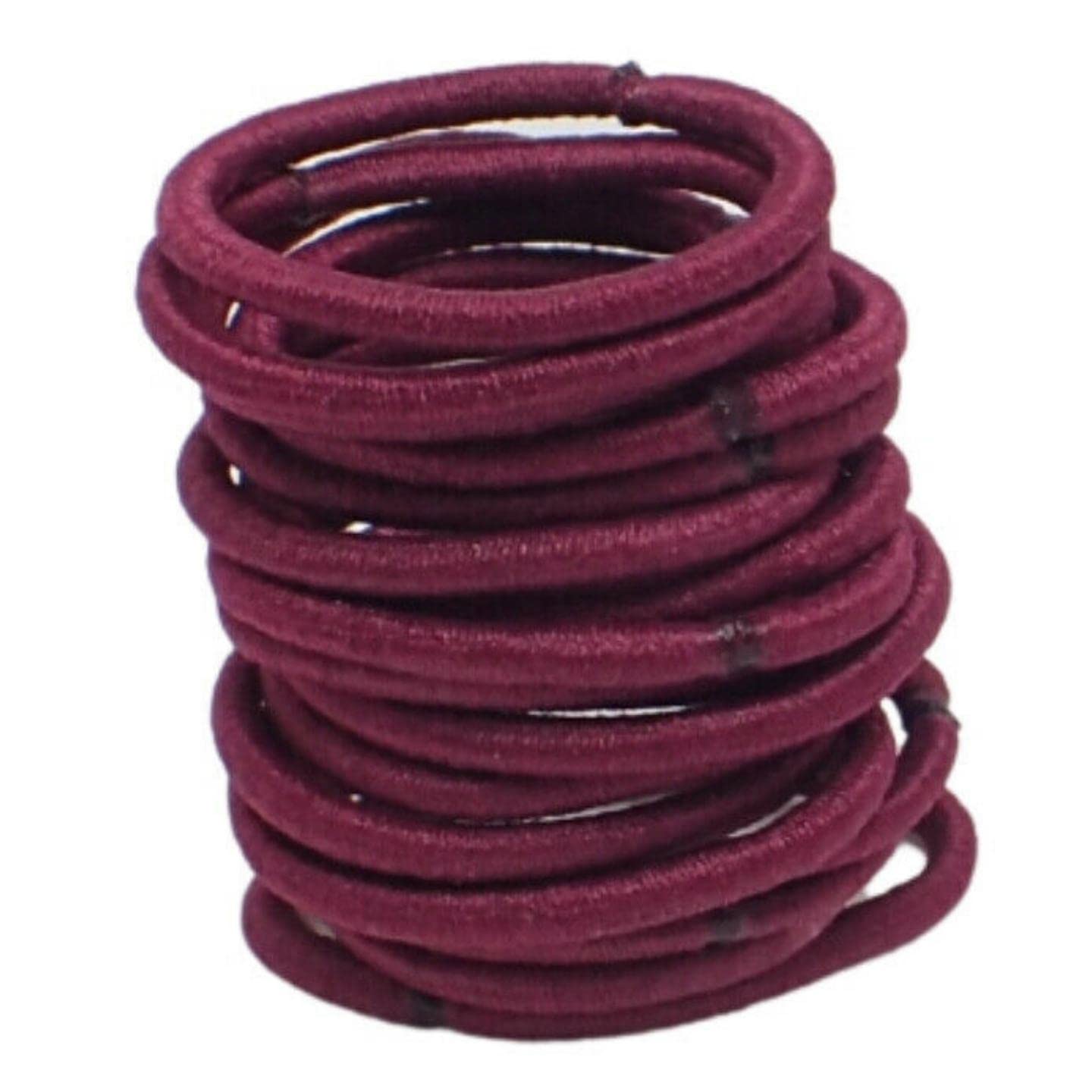 Topkids Accessories Mini Tiny Hair Ties for Adults and Kids, Small Hair Bands, Ponytail Holders, Kids Hair Bobbles, Small Hair Elastics, Girls Hair Accessories (18pcs Burgundy)