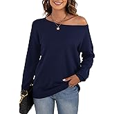 LILBETTER Women's Long Sleeve Crew Neck Trendy Casual Knitted Pullover Sweater