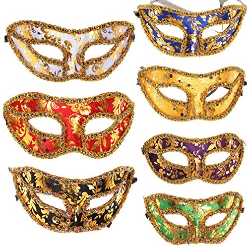 10pcs set different colors half masquerades venetian ma…