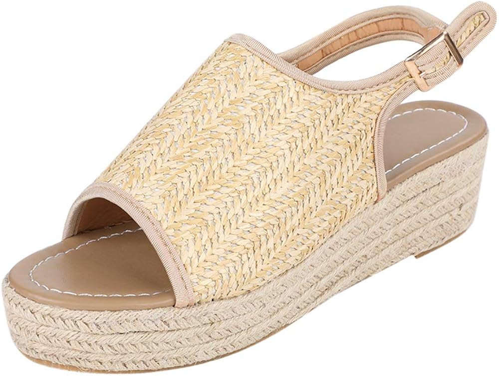 peep toe weaving sandals
