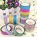 Wode Shop 10 Rolls Glitter Washi Paper Tape, Crafting Sticky Tapes Decorative Masking Adhesive Tape Label for DIY Crafts and Gift, 3 M
