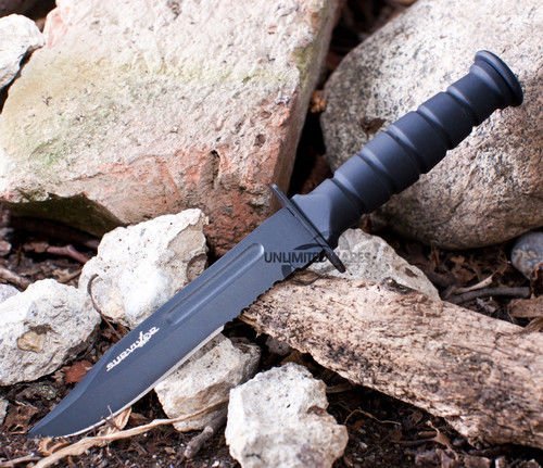 NEW!!! 7.5" MILITARY TACTICAL COMBAT KNIFE w/ SHEATH Survival HUNTING Bowie Fixed Blade